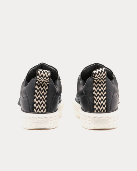 Lanvin Curbies Grained Leather Black / White Low Top Sneakers - 4
