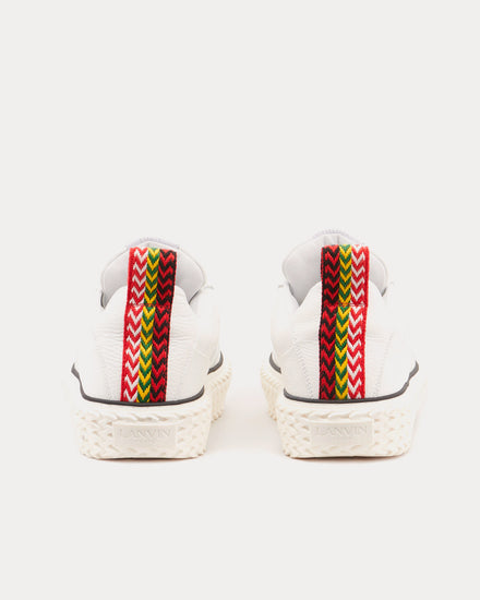 Lanvin Curbies Grained Leather White Low Top Sneakers - 4