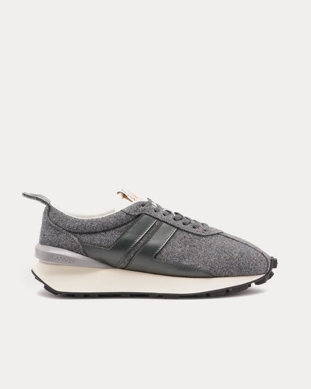 Lanvin Bumpr Felt Dark Grey Low Top Sneakers - 1