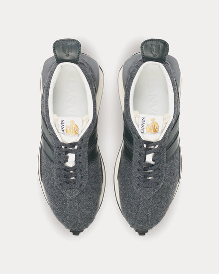 Lanvin Bumpr Felt Dark Grey Low Top Sneakers - 2