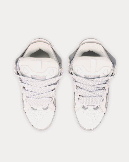 Lanvin Curb Leather White / Grey Low Top Sneakers - 2