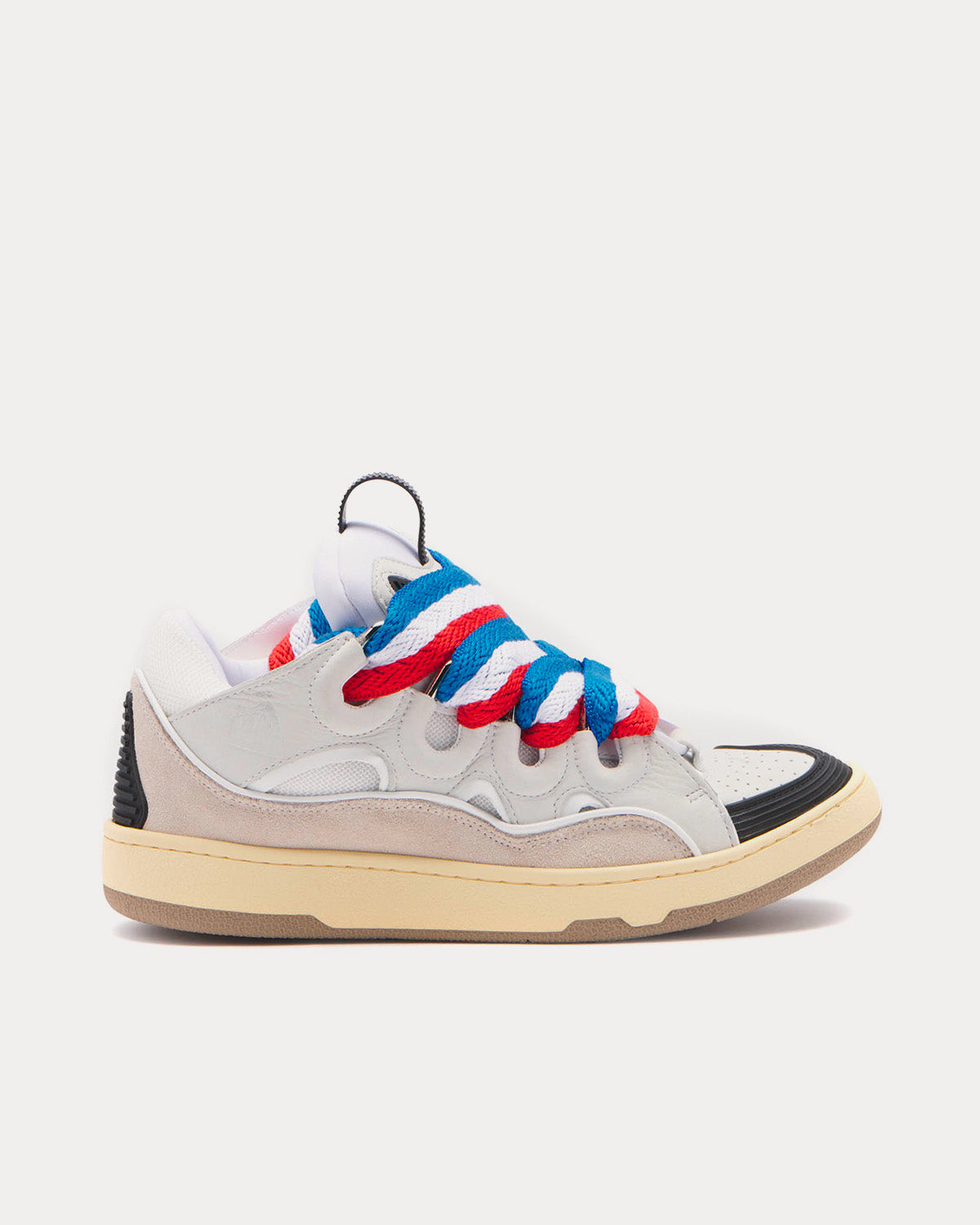 Lanvin World Cup Curb Leather White Low Top Sneakers Sneak in Peace