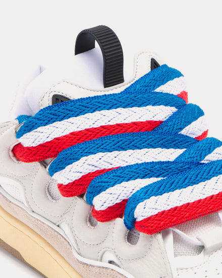 Lanvin World Cup Curb Leather White Low Top Sneakers - 5