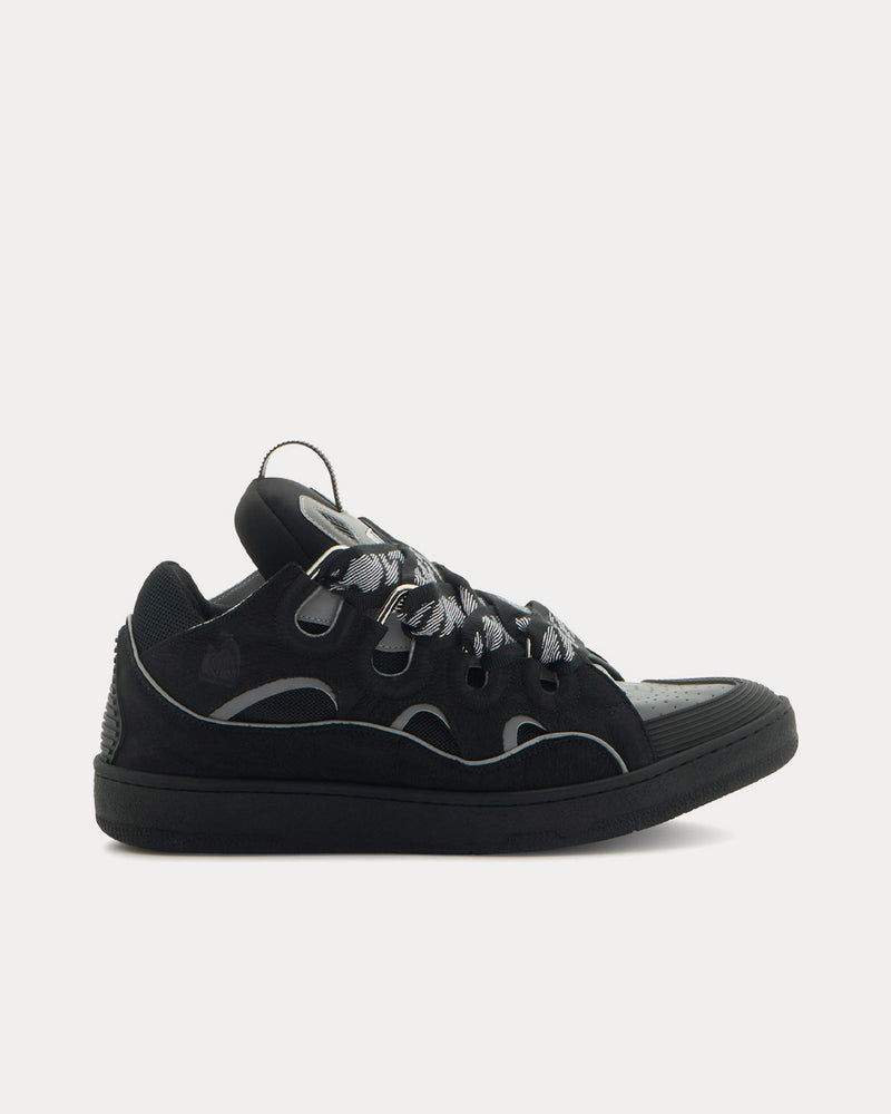 【関税&送料込】Lanvin Black Leather Curb Xl Sneakers Lanvin Curb XL sneakers for Men - Black in UAE | Level Shoes