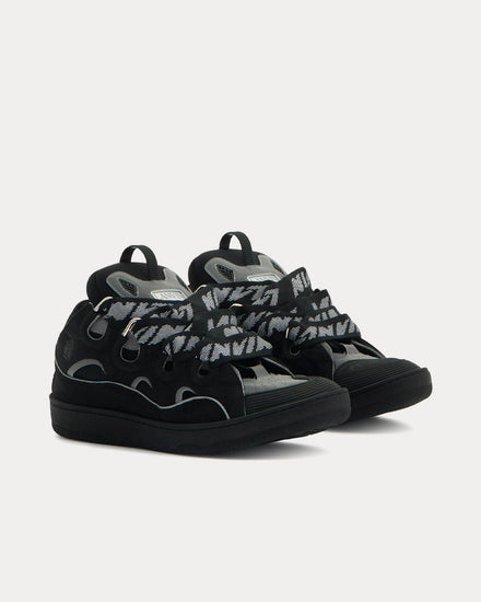 Lanvin Curb Leather Black Low Top Sneakers - 3