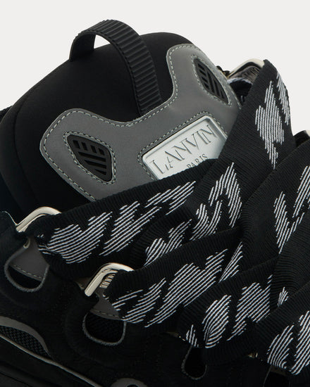 Lanvin Curb Leather Black Low Top Sneakers - 5