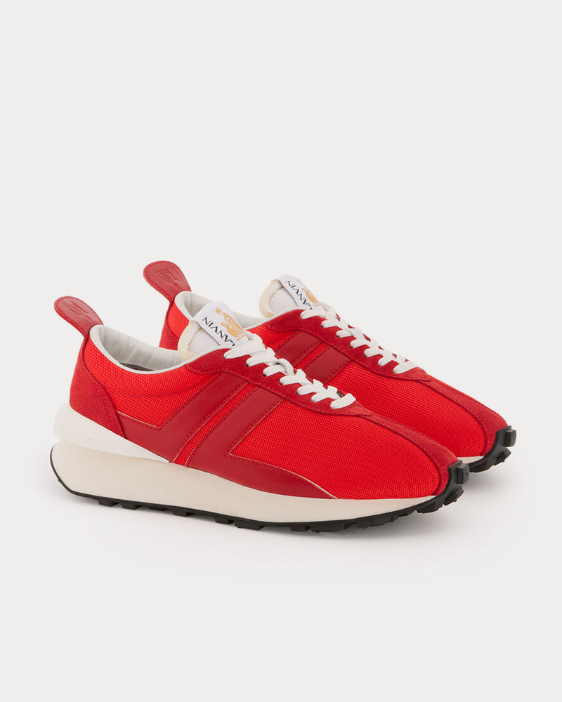 Lanvin Nylon BumpR Red Low Top Sneakers - 2