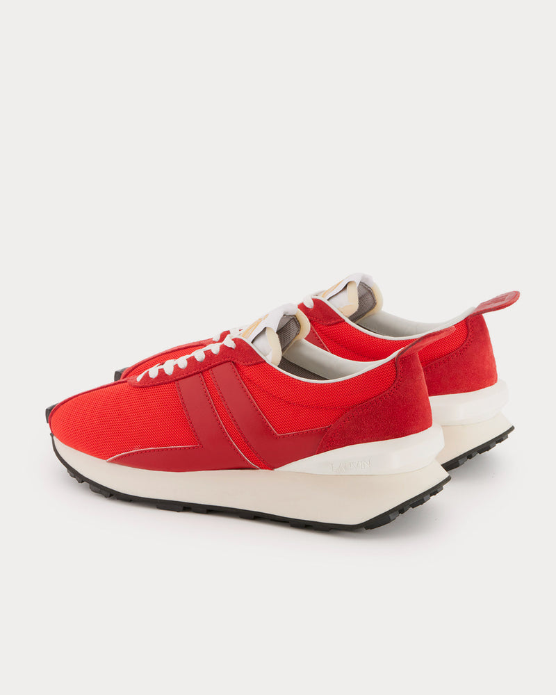 Lanvin Nylon BumpR Red Low Top Sneakers - 3