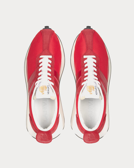 Lanvin Nylon BumpR Red Low Top Sneakers - 4