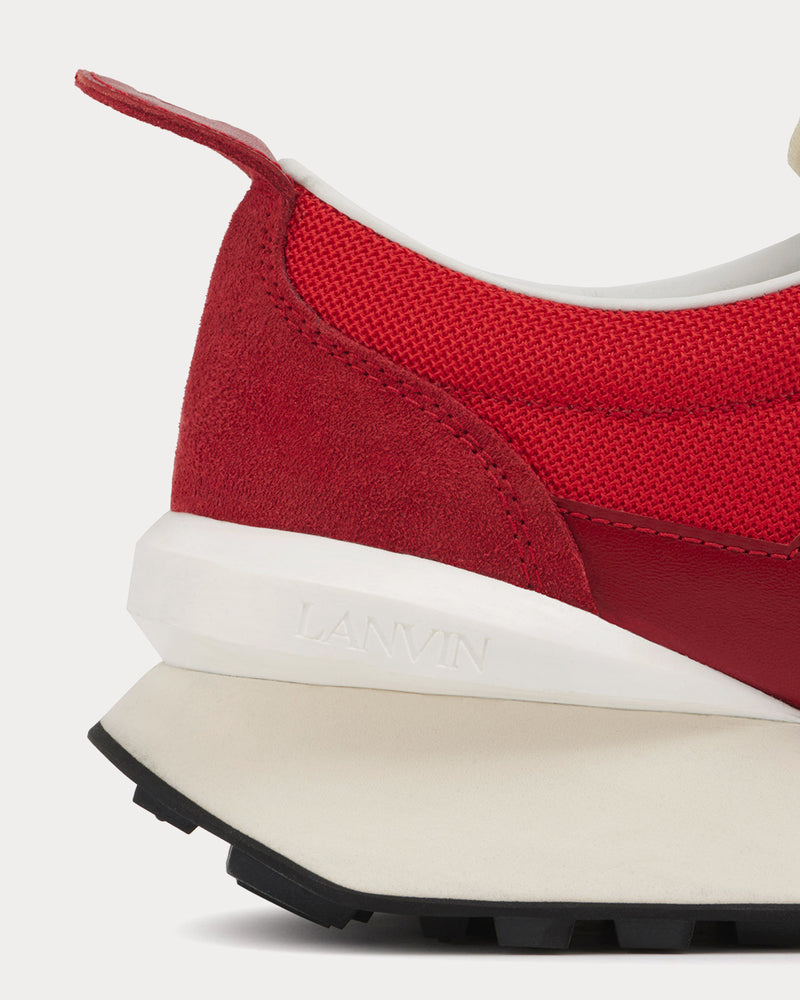Lanvin Nylon BumpR Red Low Top Sneakers - 5