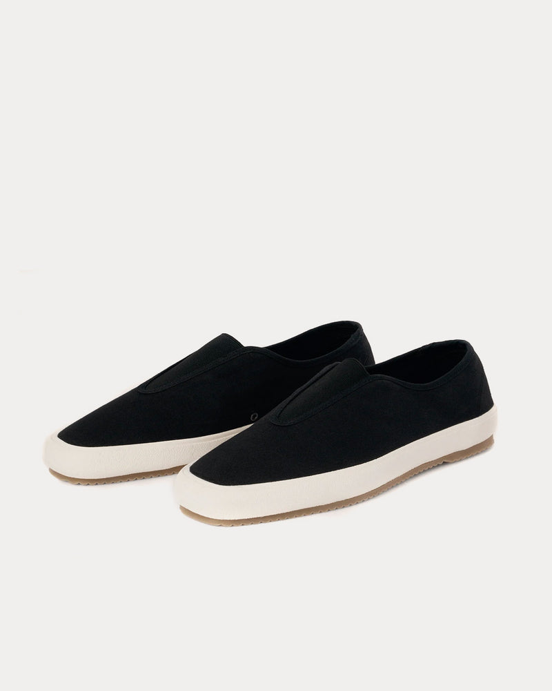 Lemaire Cotton Canvas Black Slip On Sneakers - 2