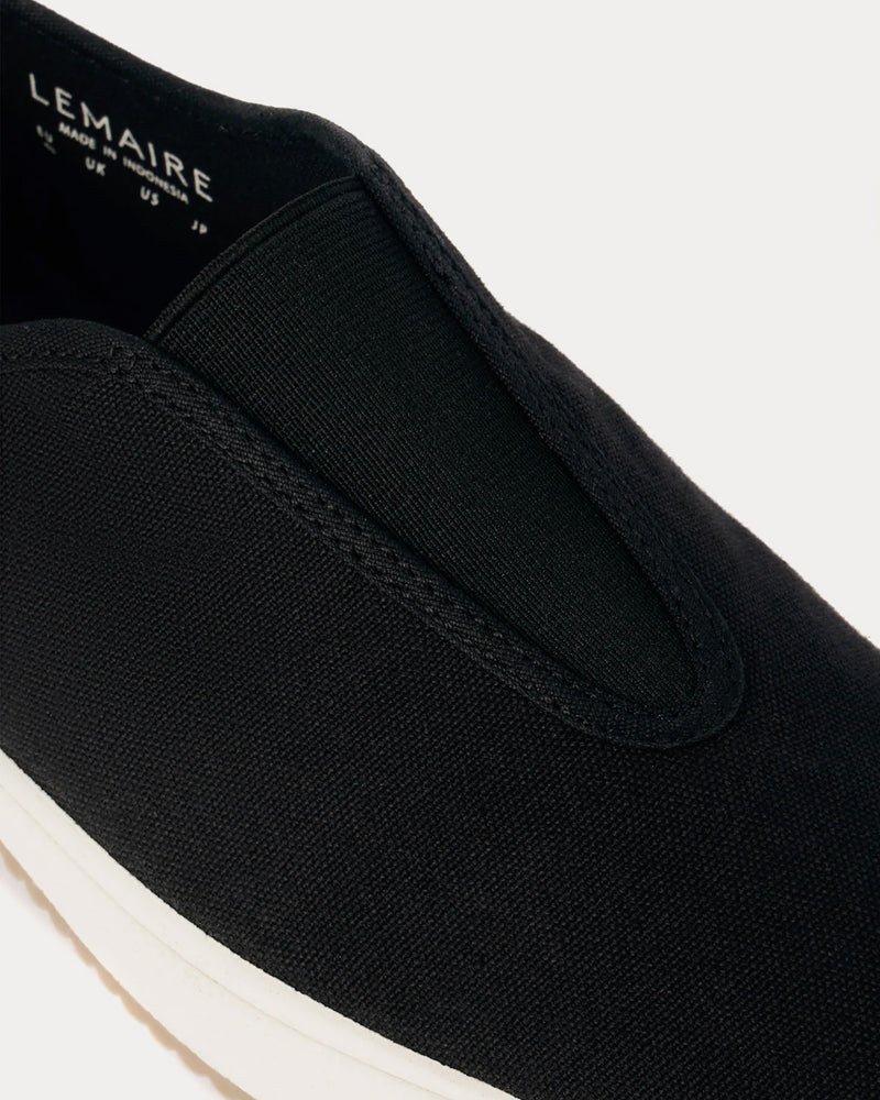 Lemaire Cotton Canvas Black Slip On Sneakers - 3