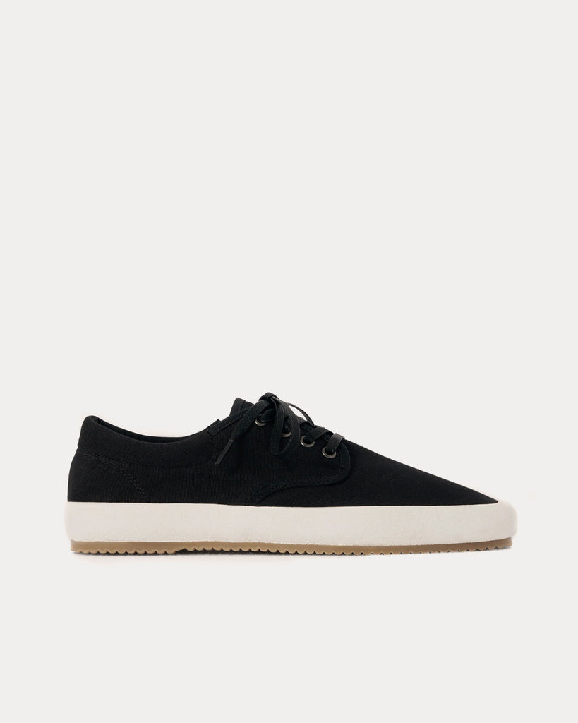 Lemaire Cotton Canvas Laced Black Low Top Sneakers Sneak in Peace