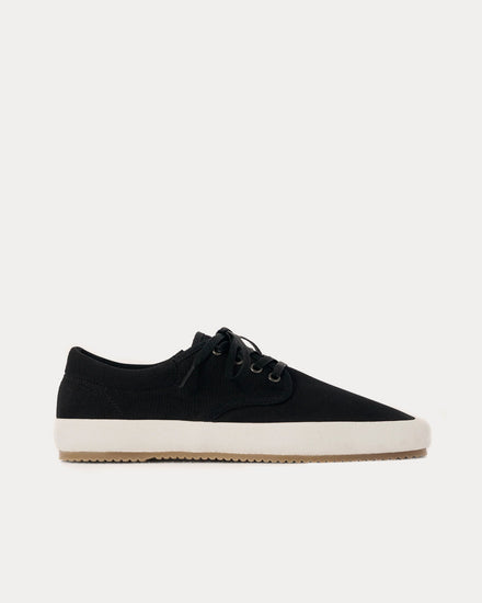 Lemaire Cotton Canvas Laced Black Low Top Sneakers - 1