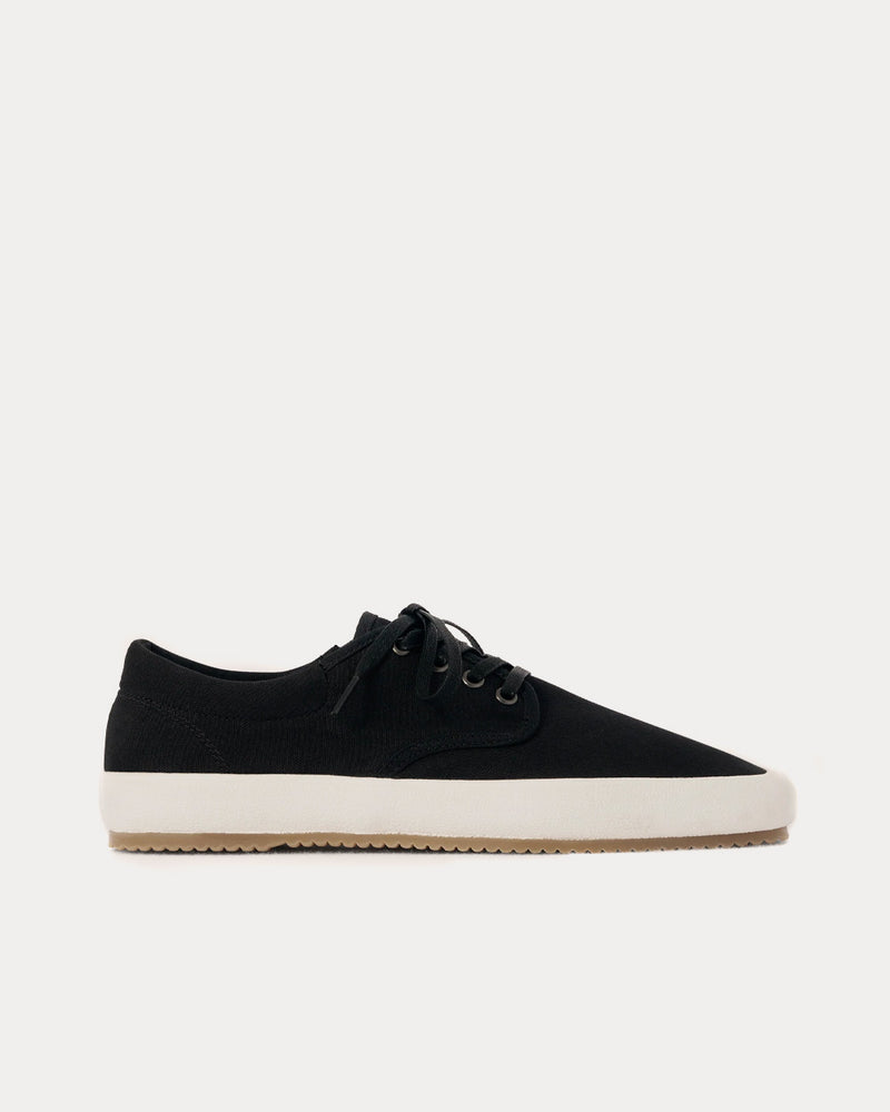 Lemaire Cotton Canvas Laced Black Low Top Sneakers - 1
