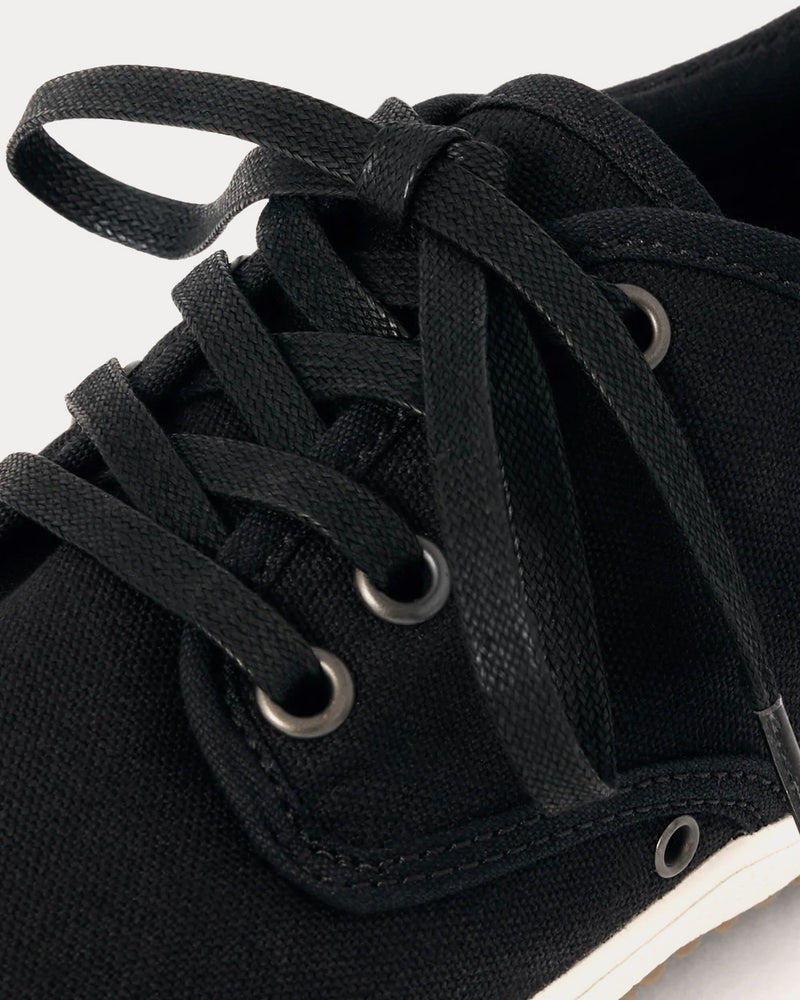Lemaire Cotton Canvas Laced Black Low Top Sneakers - 3