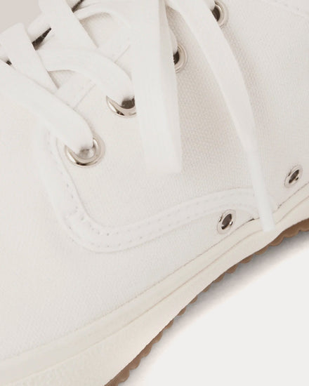 Lemaire Cotton Canvas Laced White Low Top Sneakers - 3