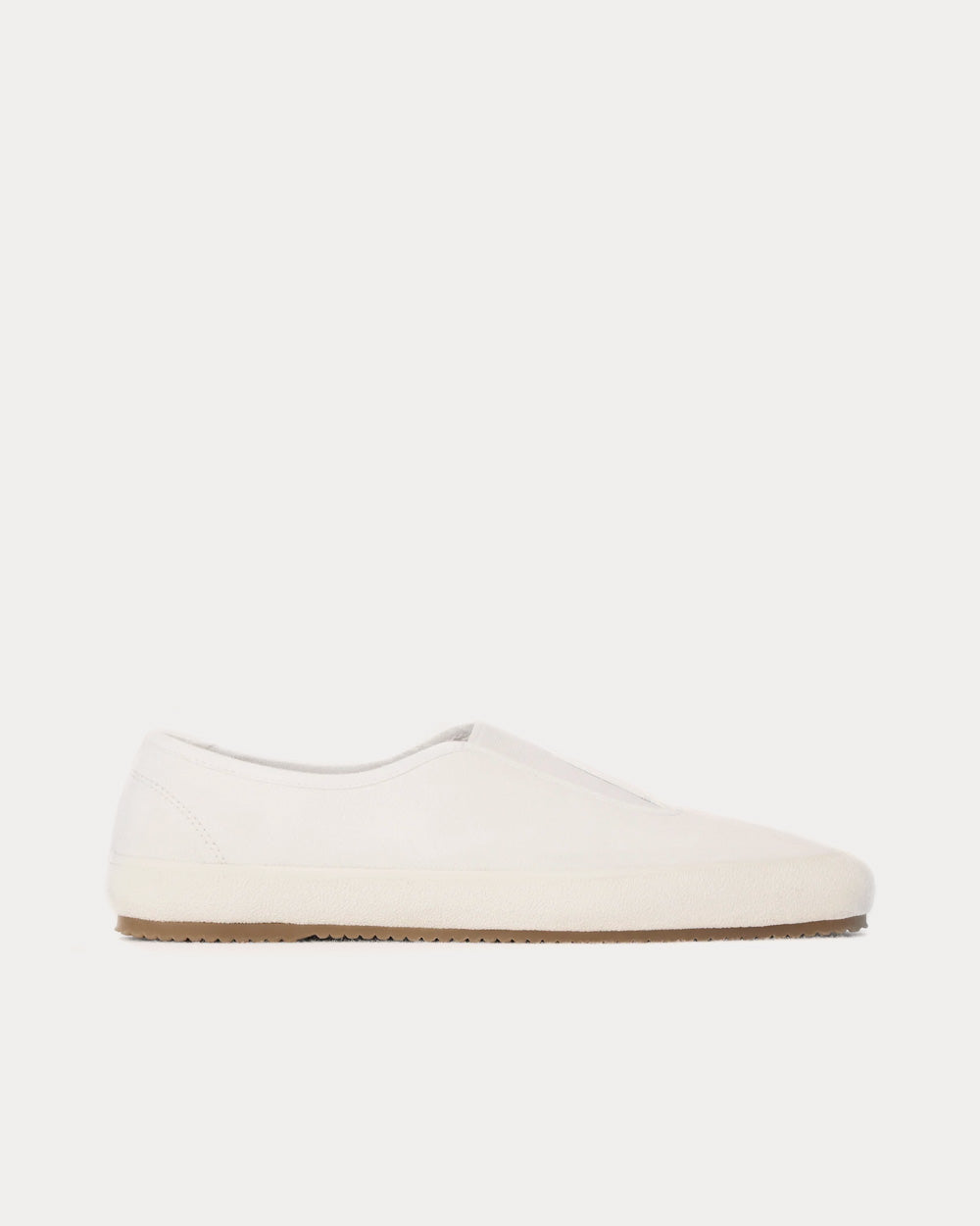 Lemaire - Cotton Canvas White Slip On Sneakers