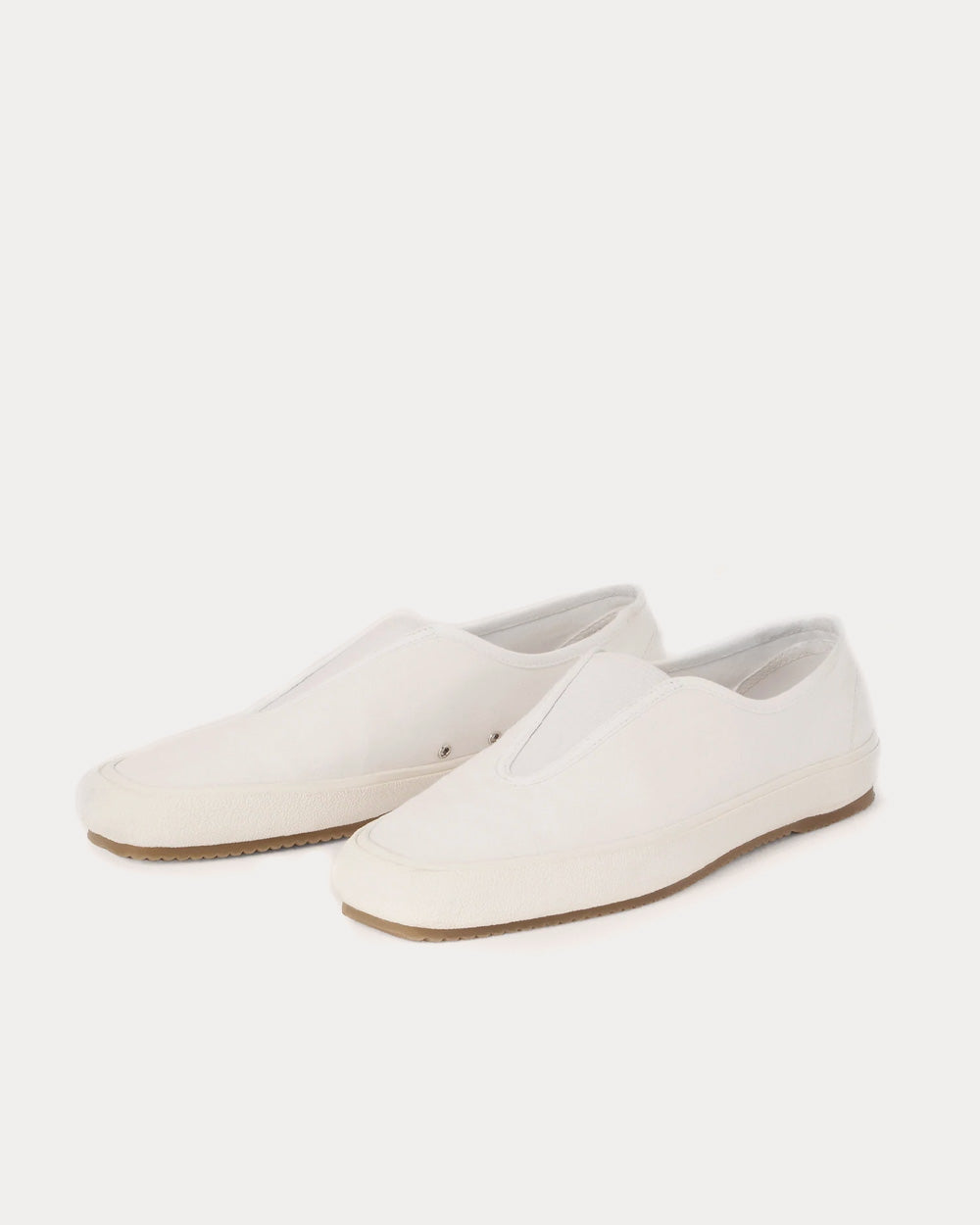 Lemaire - Cotton Canvas White Slip On Sneakers