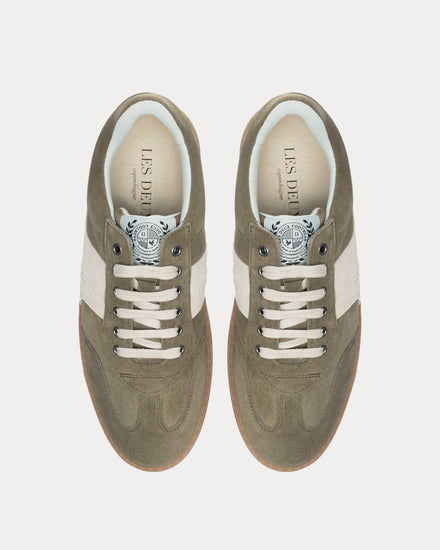 Les Deux Walt Suede Army Olive Night / Ivory Low Top Sneakers - 2