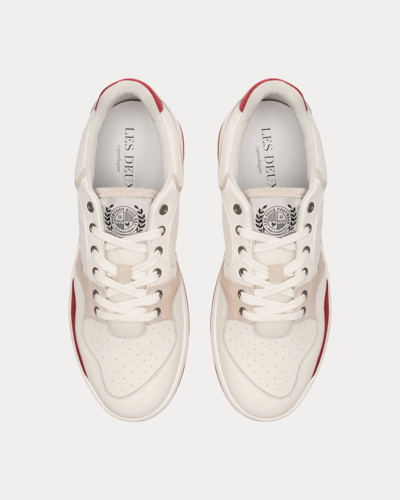 Les Deux Will Basketball Ivory / Red Low Top Sneakers - 2