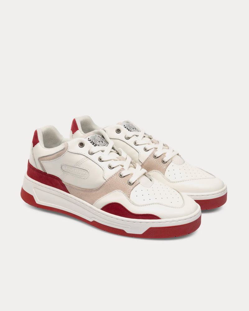 Les Deux Will Basketball Ivory / Red Low Top Sneakers - 3
