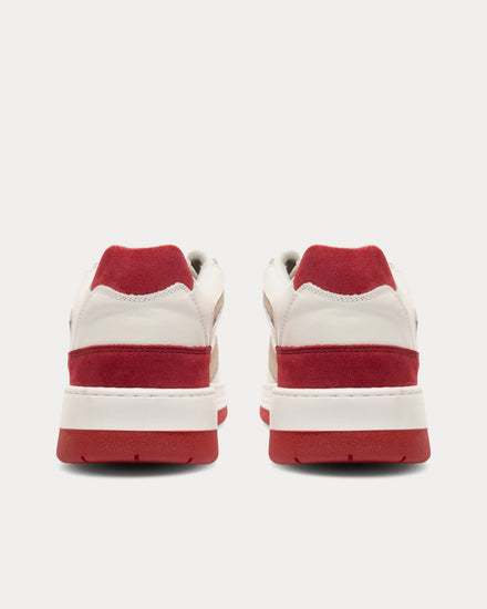 Les Deux Will Basketball Ivory / Red Low Top Sneakers - 4