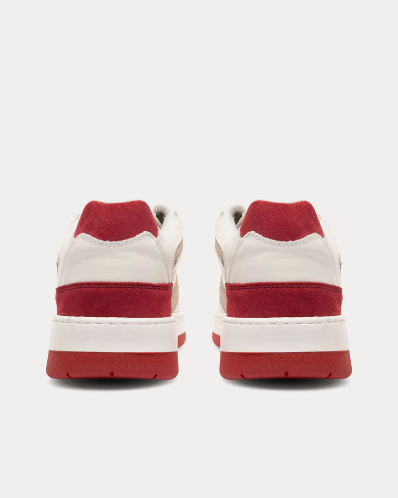 Les Deux Will Basketball Ivory / Red Low Top Sneakers - 4