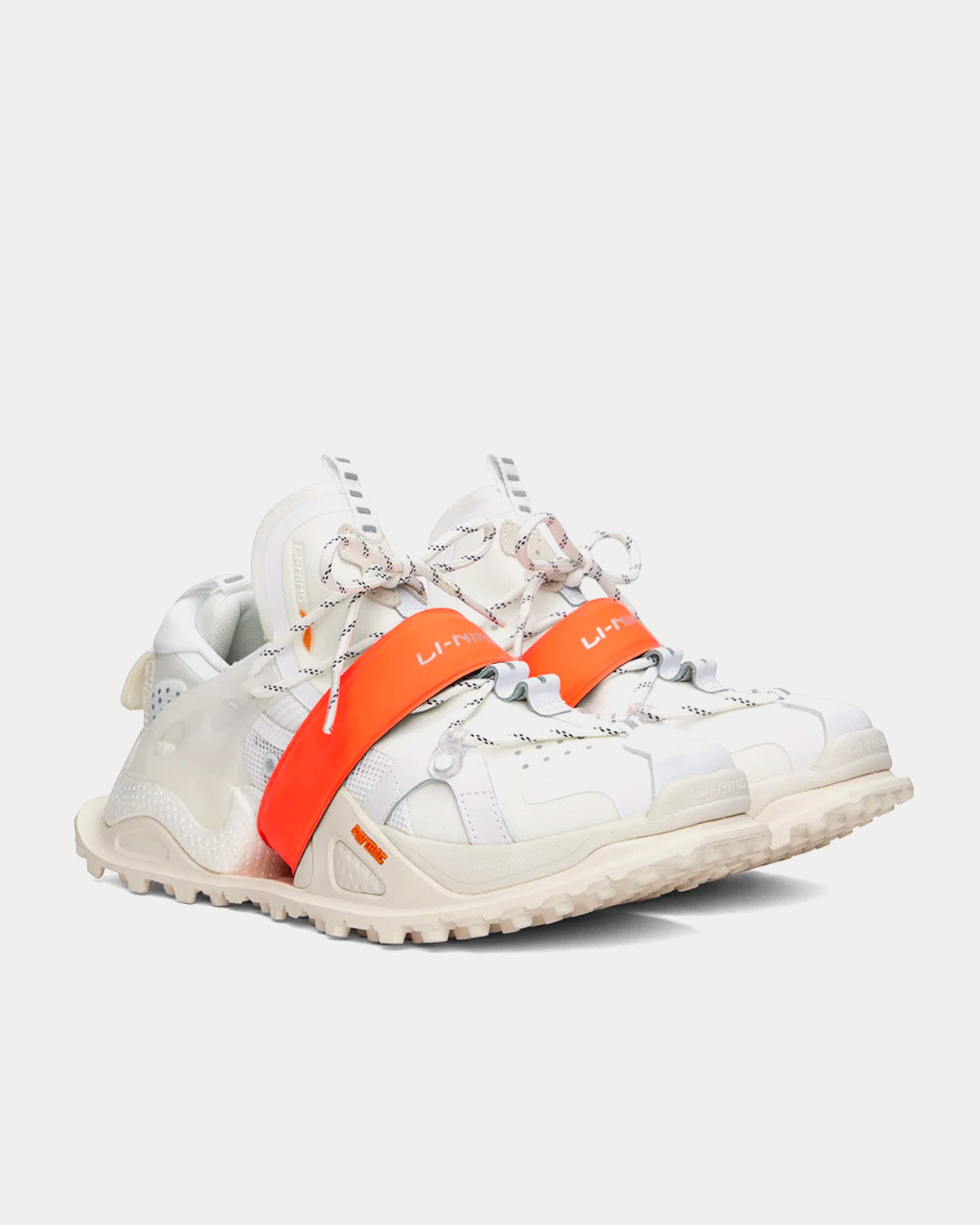 Li-Ning - Halo White / Orange Low Top Sneakers
