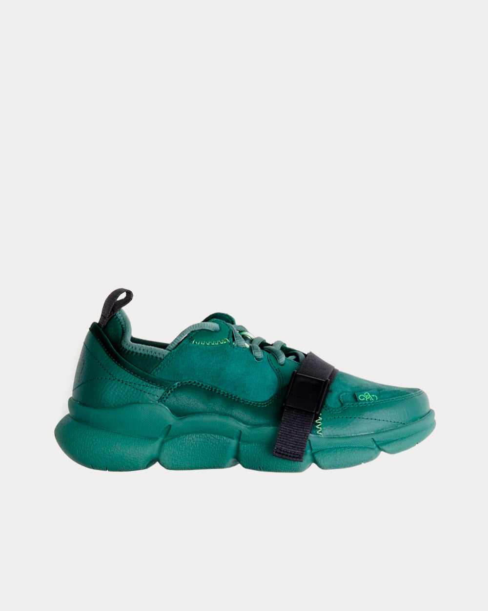 Lilith NYC Women's Caudal Lure Concrete Jungle Green Low Top Sneakers