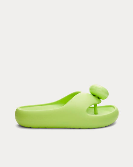 Loewe x Paula's Ibiza Bubble Thong Slide Light Foam Rubber Lime Slip Ons - 1