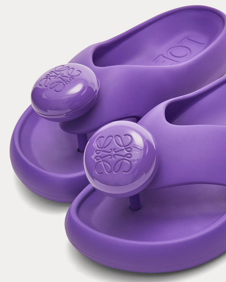 Loewe x Paula's Ibiza Bubble Thong Slide Light Foam Rubber Purple Slip Ons - 3