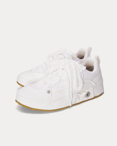 Deconstructed Sneaker in Denim Soft White Low Top Sneakers