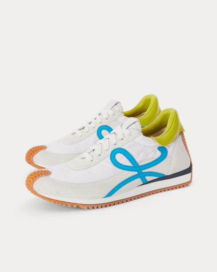Loewe Flow Runner in Nylon & Suede White / Multi Low Top Sneakers - 3