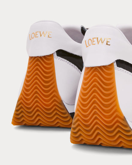 Loewe Flow Runner in Suede, Calfskin and Nylon Black / White Low Top Sneakers - 4