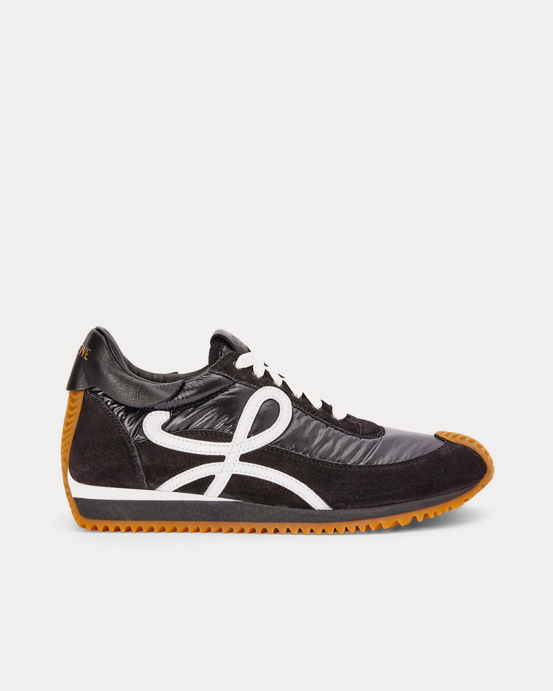 Loewe Padded Flow Runner in Nylon & Suede Black Low Top Sneakers - 1