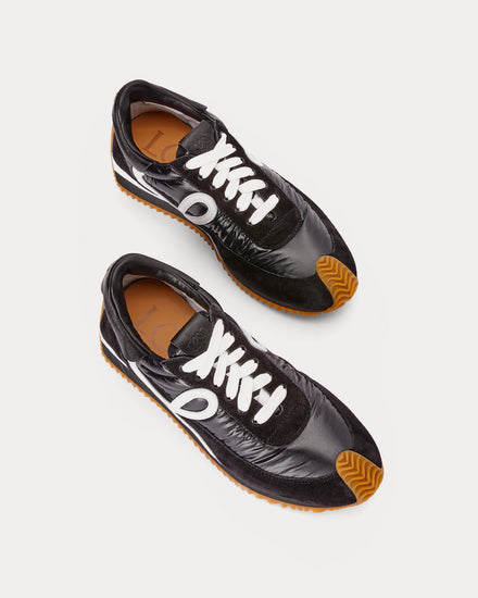 Loewe Padded Flow Runner in Nylon & Suede Black Low Top Sneakers - 2