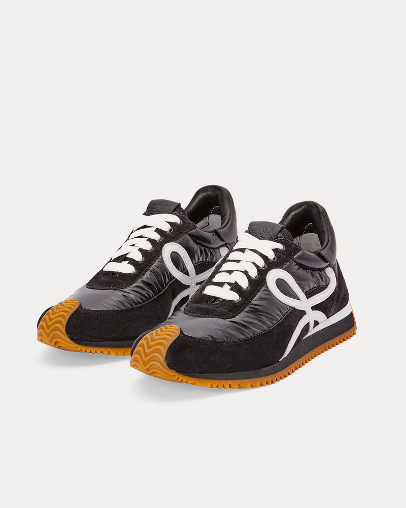 Loewe Padded Flow Runner in Nylon & Suede Black Low Top Sneakers - 3