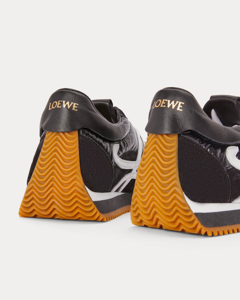 Loewe Padded Flow Runner in Nylon & Suede Black Low Top Sneakers - 4