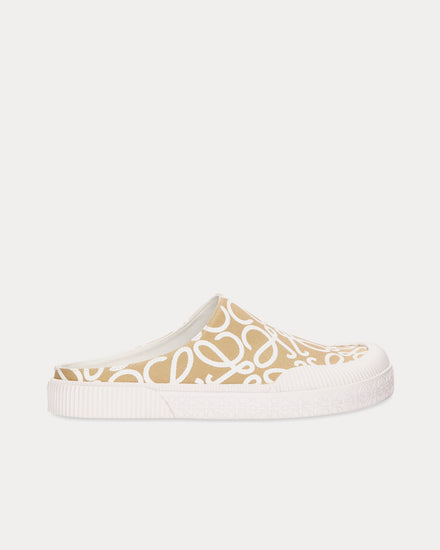 Loewe x Paula's Ibiza Terra Vulca Canvas Oat Milk Slip Ons - 1