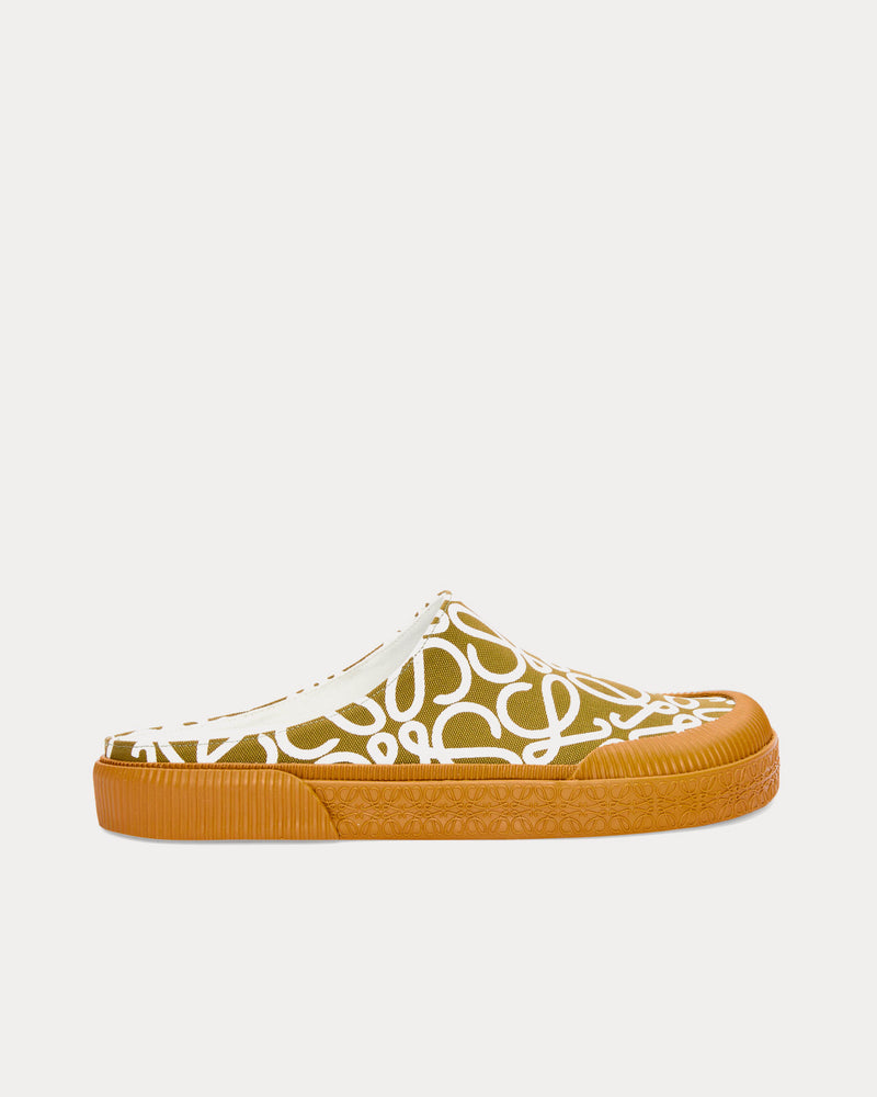 Loewe x Paula's Ibiza Terra Vulca Canvas Olive Slip Ons - 1