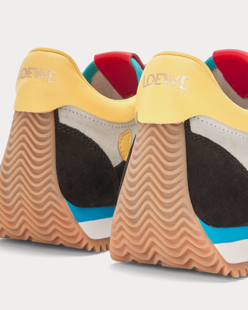 Loewe Flow Runner Suede Soft White / Black Low Top Sneakers - 4