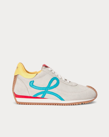 Loewe Flow Runner Suede Soft White / Multicolour Low Top Sneakers - 1