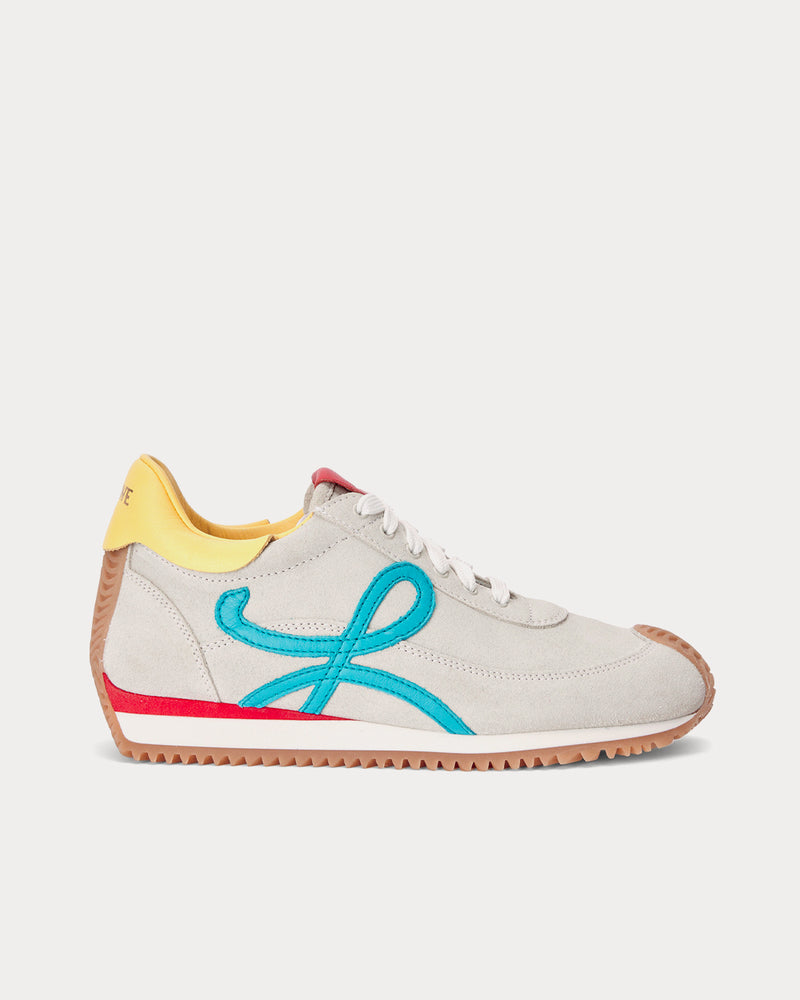 Loewe Flow Runner Suede Soft White / Multicolour Low Top Sneakers - 1