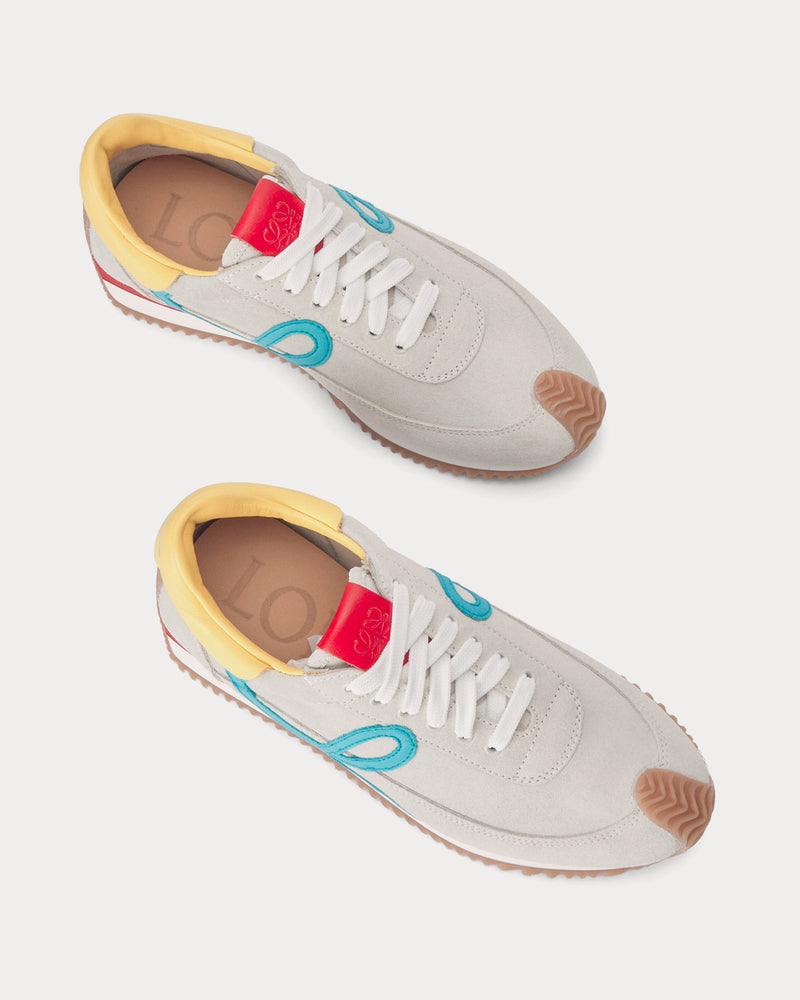 Loewe Flow Runner Suede Soft White / Multicolour Low Top Sneakers - 2