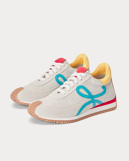 Loewe Flow Runner Suede Soft White / Multicolour Low Top Sneakers - 3