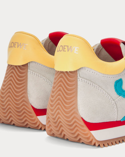 Loewe Flow Runner Suede Soft White / Multicolour Low Top Sneakers - 4