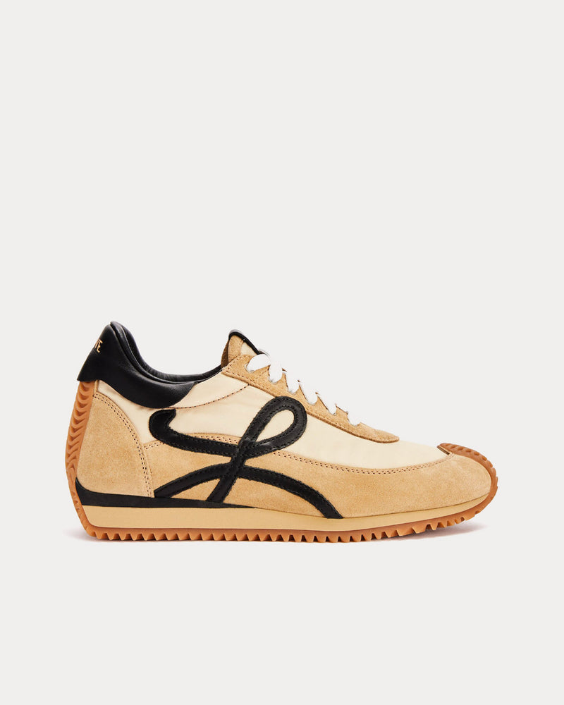Loewe Flow Runner Suede Gold / Black Low Top Sneakers - 1