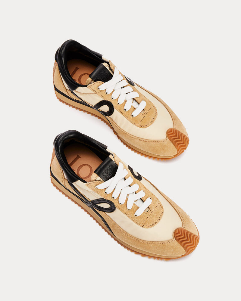 Loewe Flow Runner Suede Gold / Black Low Top Sneakers - 2