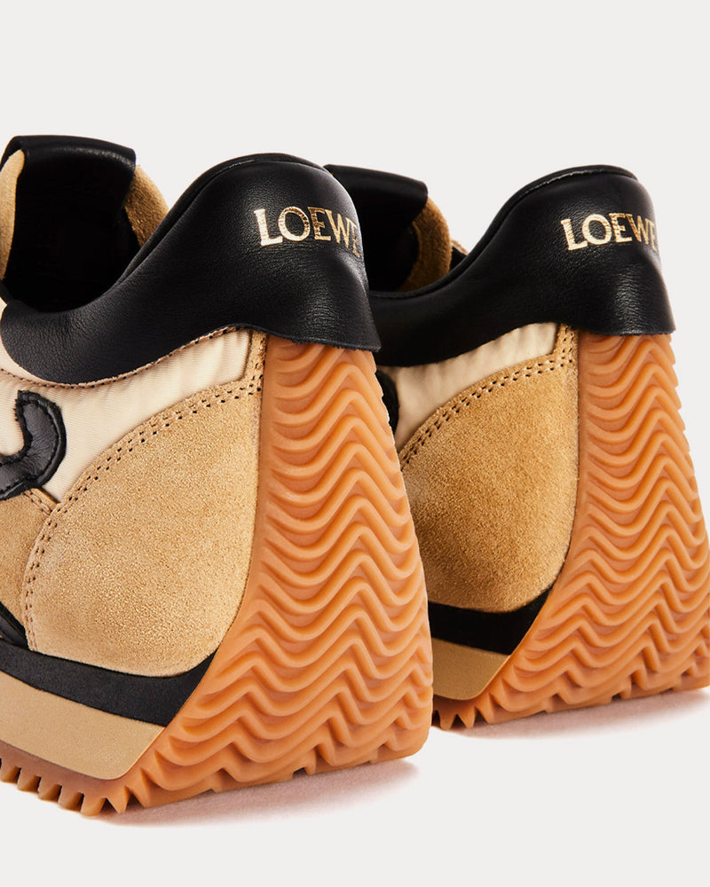 Loewe Flow Runner Suede Gold / Black Low Top Sneakers - 4